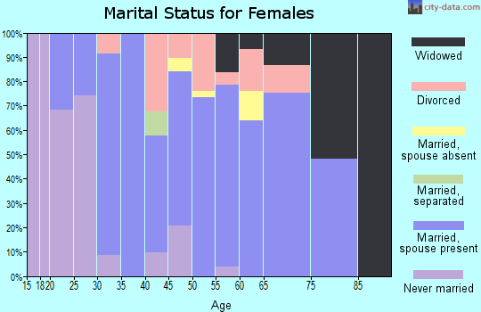 Zip code 49751 marital status for females