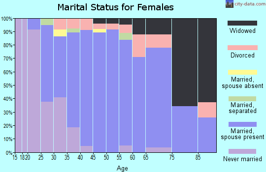 Zip code 49755 marital status for females