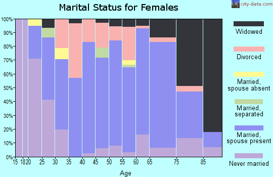 Zip code 49776 marital status for females