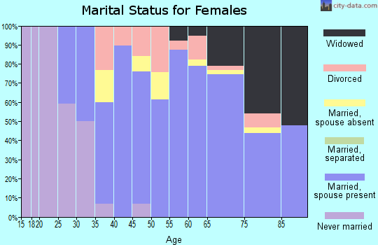 Zip code 49777 marital status for females