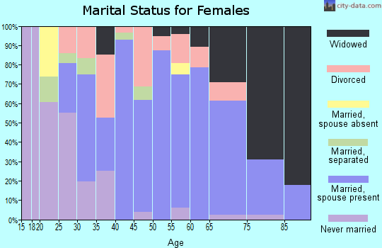 Zip code 49795 marital status for females