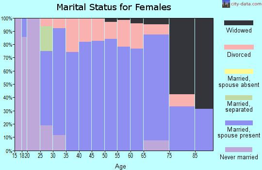 Zip code 49821 marital status for females
