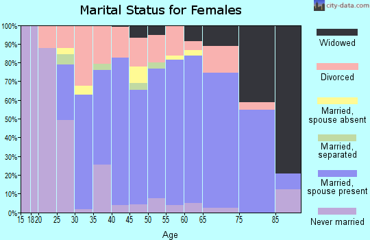 Zip code 49837 marital status for females