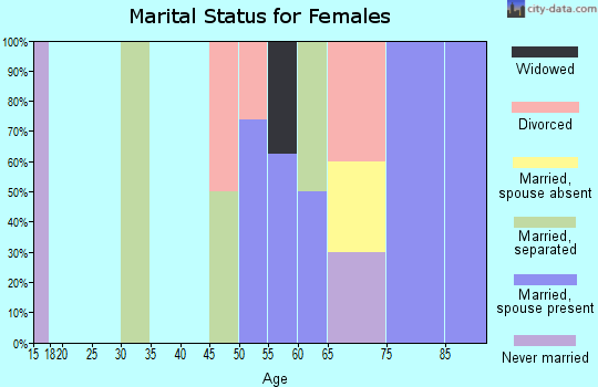 Zip code 49848 marital status for females
