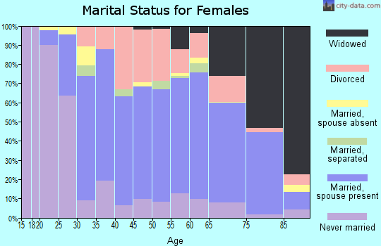 Zip code 49858 marital status for females