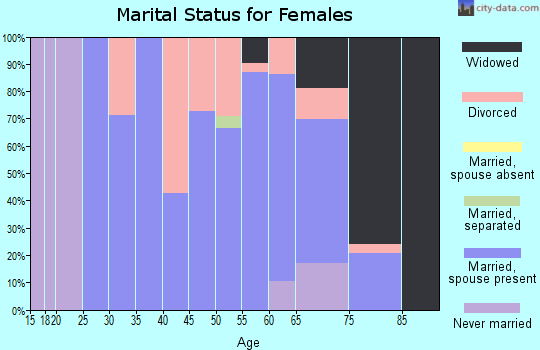 Zip code 49861 marital status for females
