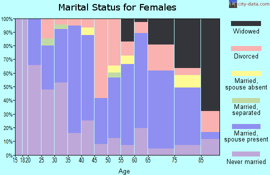 Zip code 49862 marital status for females
