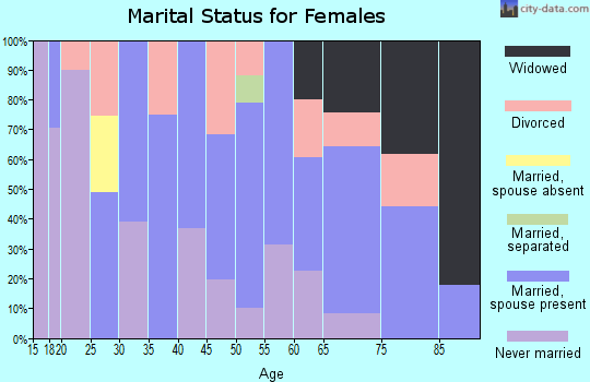 Zip code 49870 marital status for females