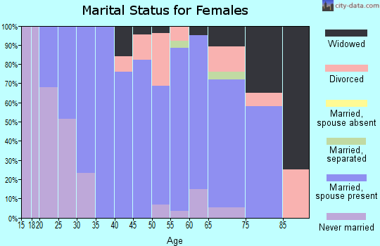 Zip code 49885 marital status for females