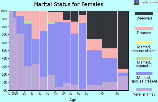 Zip code 49913 marital status for females