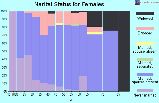 Zip code 49916 marital status for females