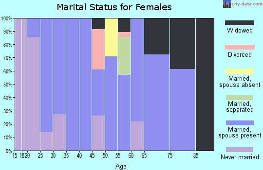 Zip code 49922 marital status for females