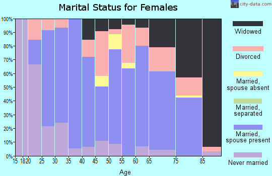 Zip code 49953 marital status for females