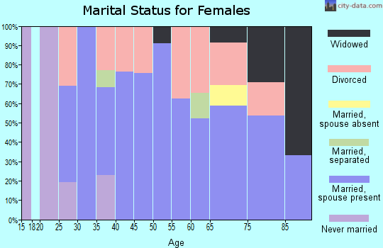 Zip code 49958 marital status for females