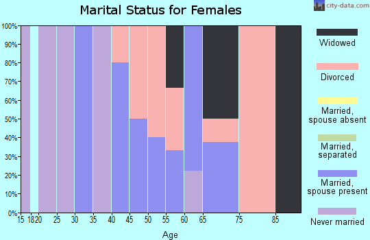 Zip code 49960 marital status for females