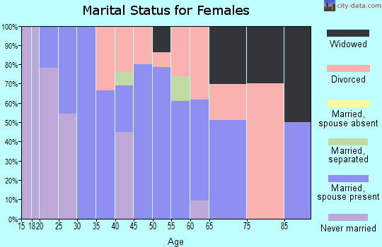 Zip code 49963 marital status for females