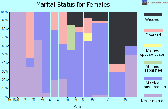 Zip code 49969 marital status for females