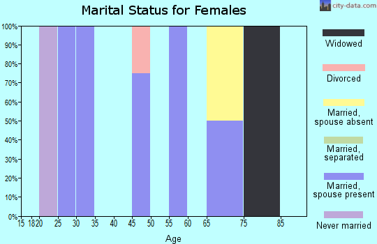 Zip code 50101 marital status for females