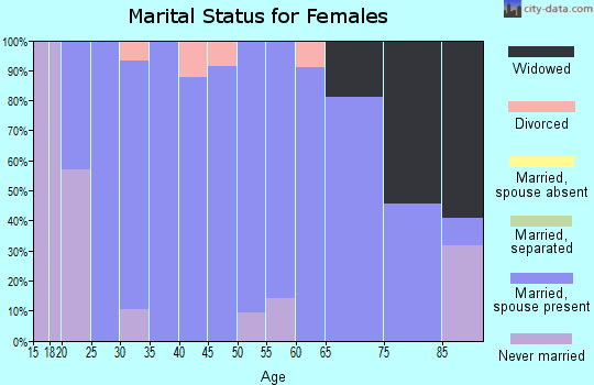 Zip code 51234 marital status for females