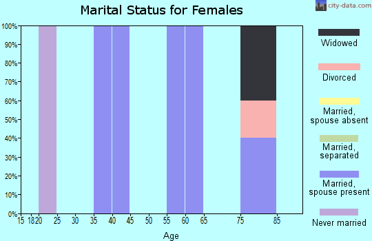 Zip code 51341 marital status for females