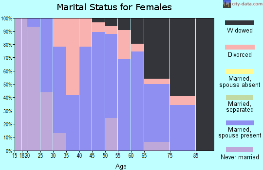 Zip code 51342 marital status for females