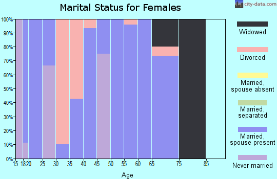 Zip code 51345 marital status for females