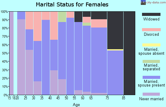 Zip code 51347 marital status for females