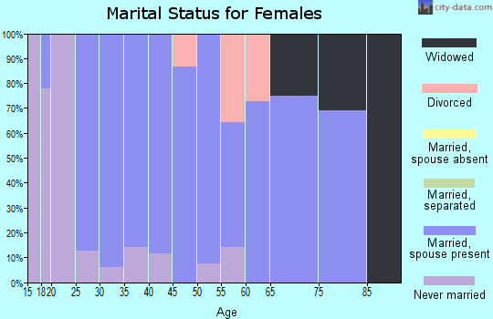 Zip code 51350 marital status for females