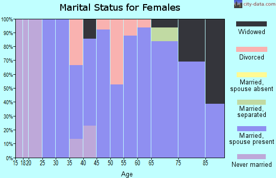 Zip code 51354 marital status for females