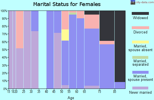 Zip code 51355 marital status for females