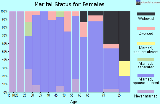 Zip code 51358 marital status for females