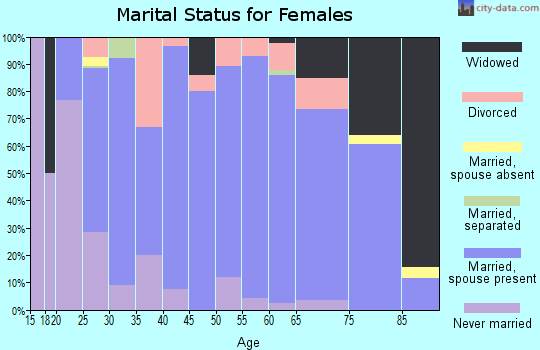 Zip code 51360 marital status for females