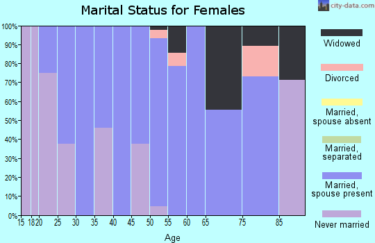 Zip code 51563 marital status for females