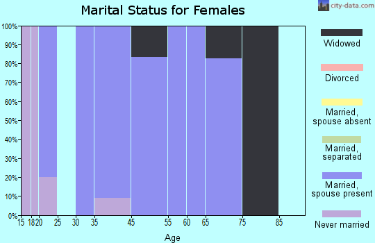 Zip code 52056 marital status for females