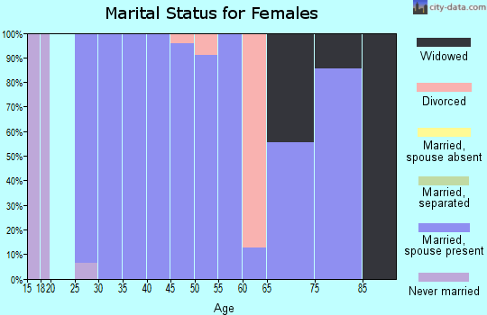 Zip code 52313 marital status for females