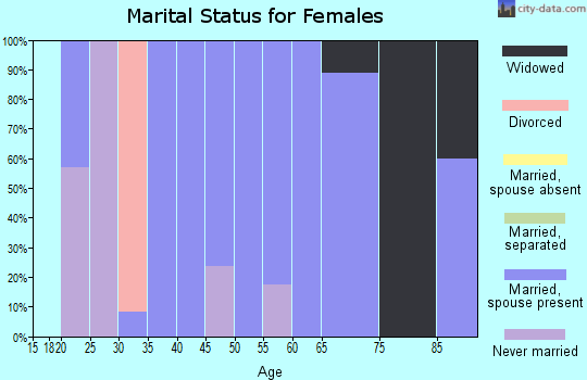 Zip code 52560 marital status for females