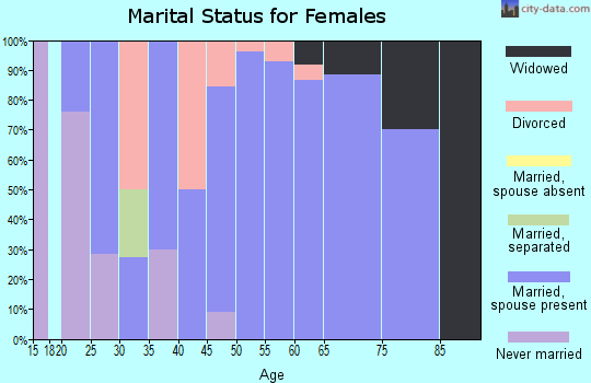 Zip code 52621 marital status for females