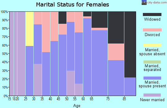 Zip code 52626 marital status for females