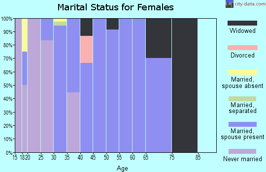 Zip code 52635 marital status for females