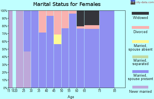 Zip code 52638 marital status for females