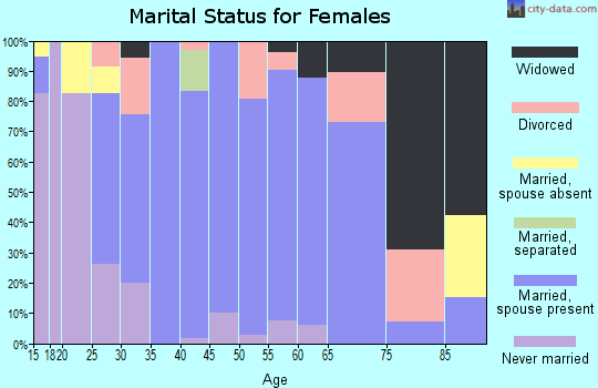 Zip code 52640 marital status for females