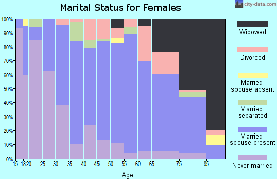 Zip code 52738 marital status for females