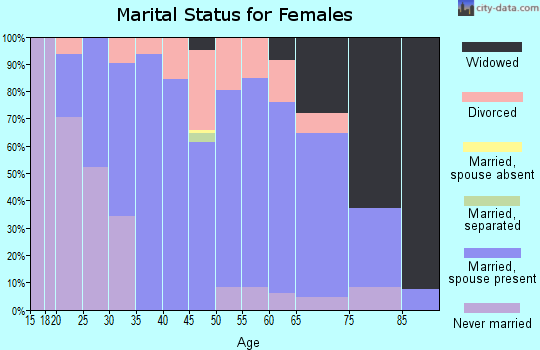 Zip code 52742 marital status for females