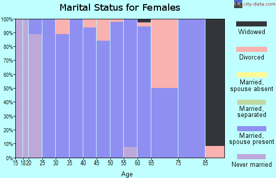 Zip code 52746 marital status for females