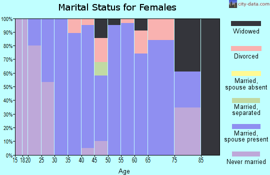 Zip code 52756 marital status for females