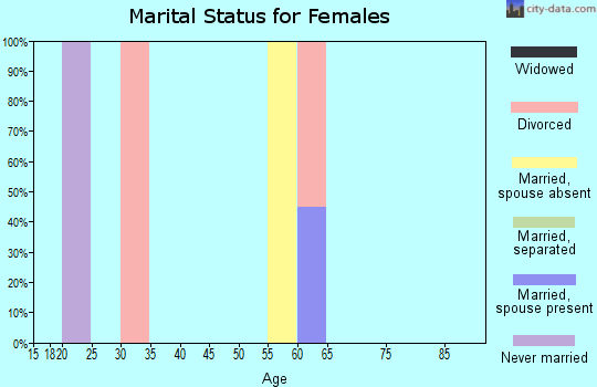 Zip code 53003 marital status for females