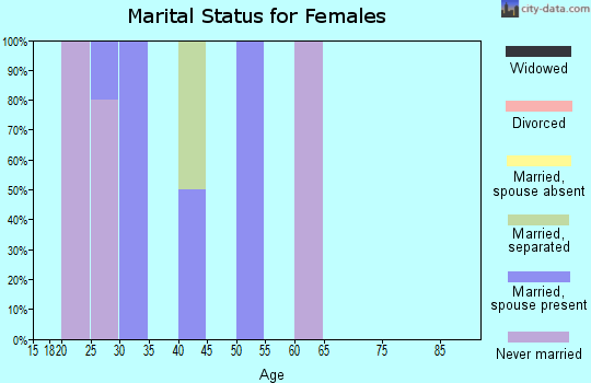 Zip code 53047 marital status for females