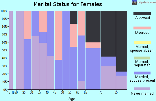 Zip code 53537 marital status for females