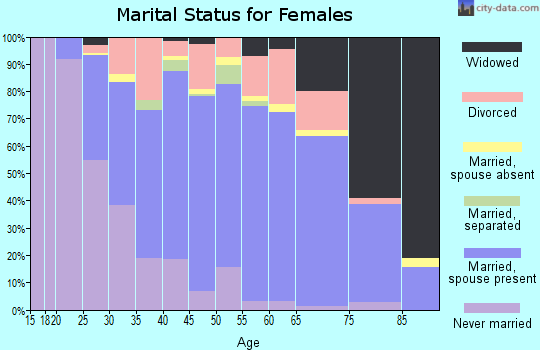 Zip code 53538 marital status for females