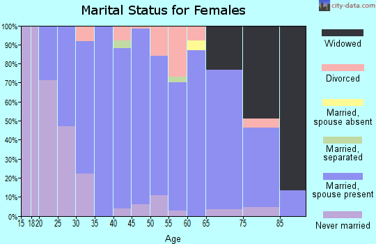 Zip code 53543 marital status for females